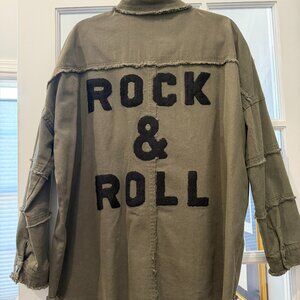 Elan - Rock & Roll Jacket - L - 100% Cotton - Olive